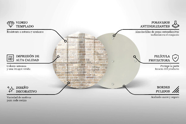 Tábua cozinha Parede de tijolos claros