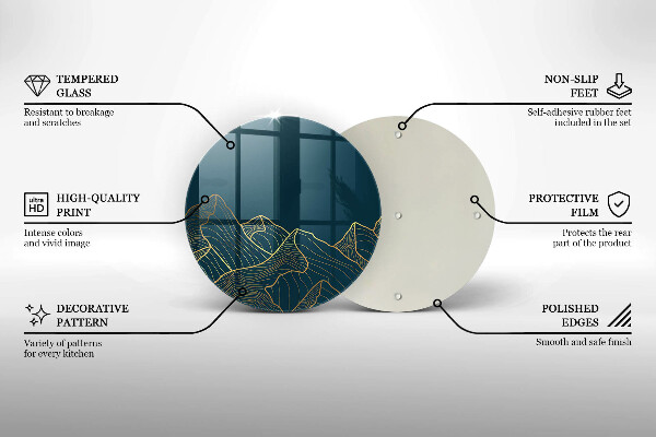 Tábua de cortar alimentos Montanhas abstratas