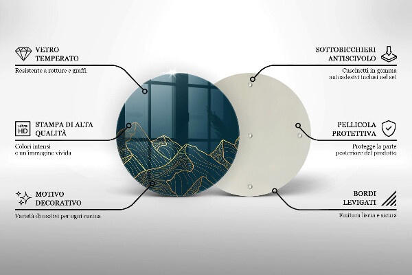 Tábua de cortar alimentos Montanhas abstratas