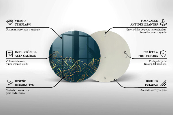 Tábua de cortar alimentos Montanhas abstratas