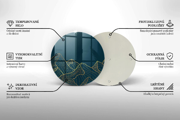 Tábua de cortar alimentos Montanhas abstratas