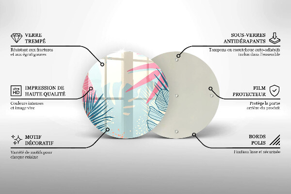 Tábua corte Folhas pastéis