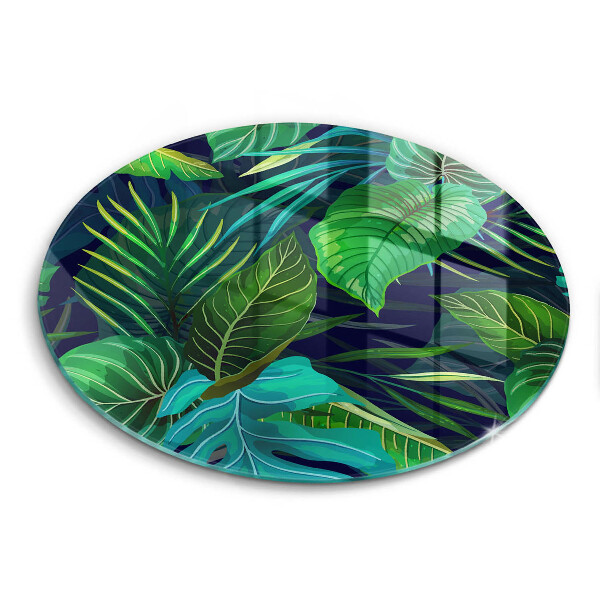 Tábua cozinha Ilustração de folhas da selva