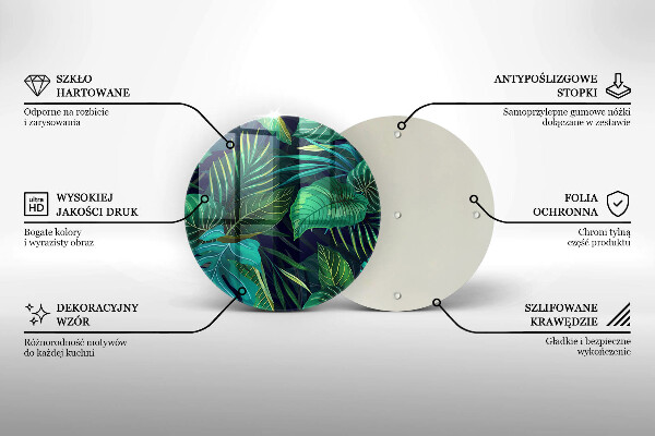 Tábua cozinha Ilustração de folhas da selva