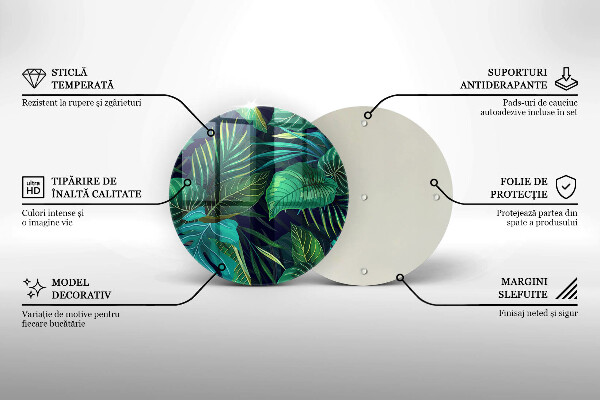 Tábua cozinha Ilustração de folhas da selva