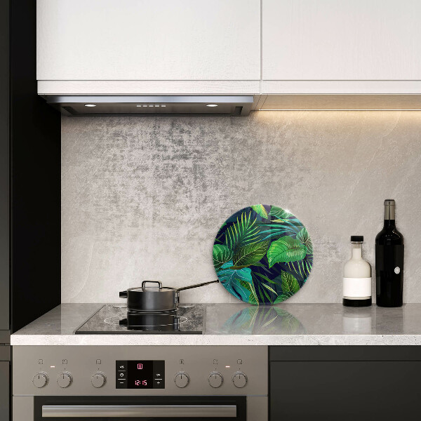 Tábua cozinha Ilustração de folhas da selva