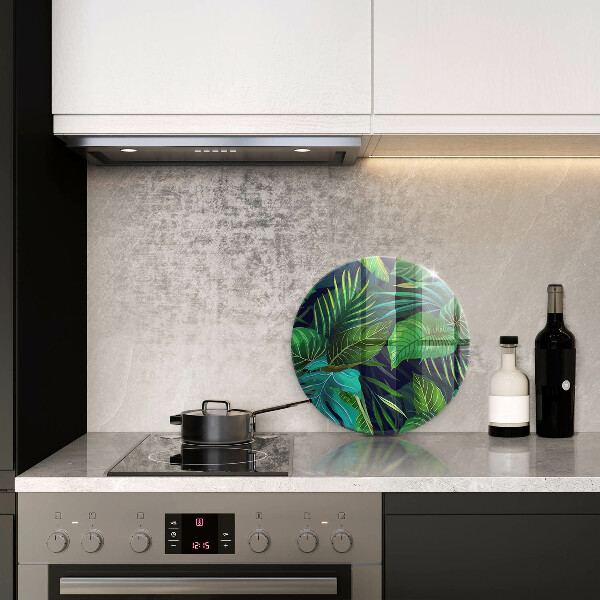 Tábua cozinha Ilustração de folhas da selva