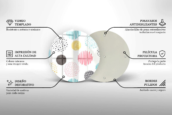 Tábua de corte Formas pintadas