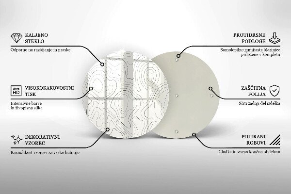 Tábua para corte Design de arte de linha