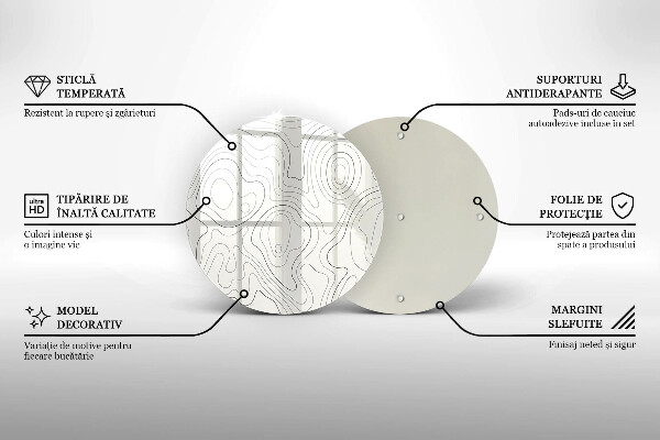 Tábua para corte Design de arte de linha