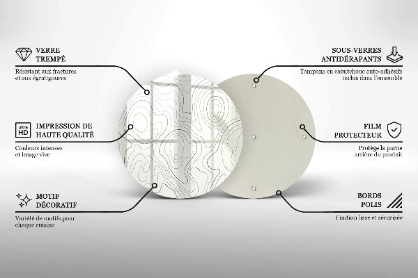 Tábua para corte Design de arte de linha