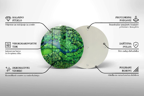Tábua para cozinha Floresta e rio vistos de um pássaro