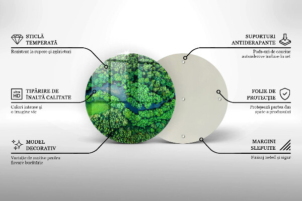 Tábua para cozinha Floresta e rio vistos de um pássaro