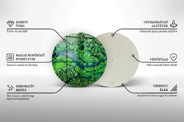 Tábua para cozinha Floresta e rio vistos de um pássaro
