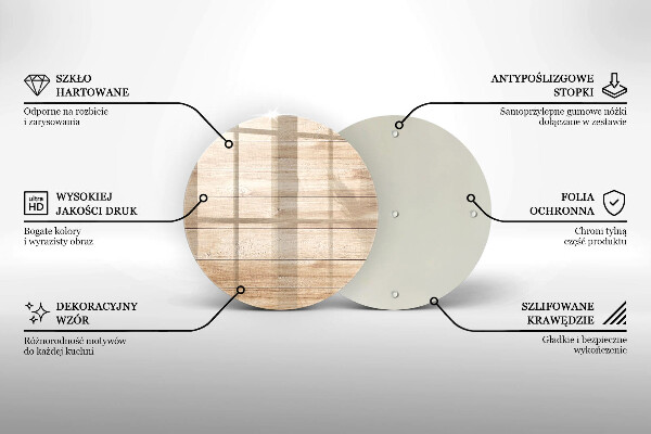 Tábua de corte de vidro Tábuas de madeira