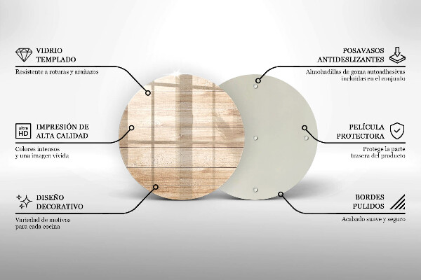 Tábua de corte de vidro Tábuas de madeira