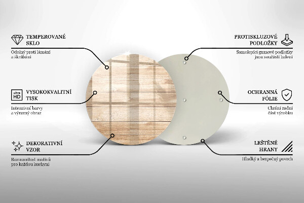 Tábua de corte de vidro Tábuas de madeira