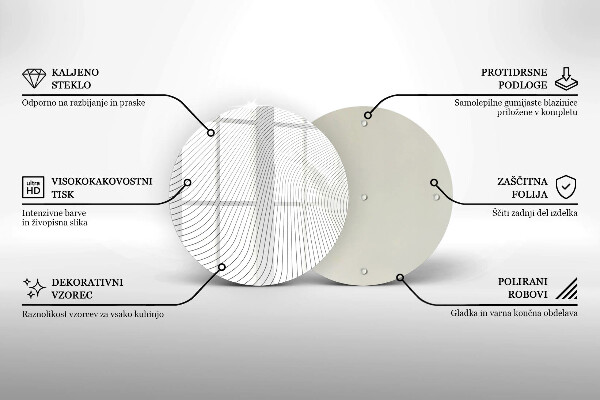 Tábua de corte Padrão de linha moderno