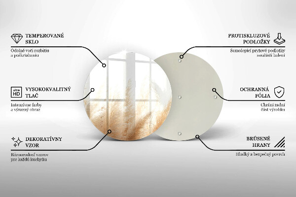 Tábua de cortar de vidro Capim-dos-pampas