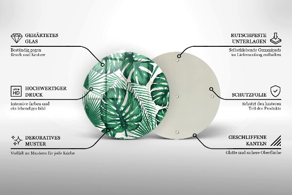 Tábua cozinha Folhas de Monstera