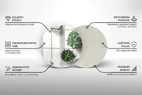 Tábua de cortar alimentos Suculentas em concreto