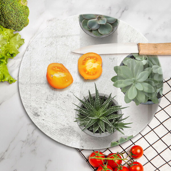 Tábua de cortar alimentos Suculentas em concreto