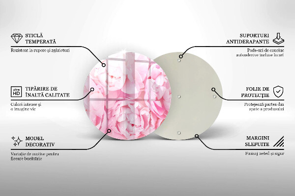 Tábua de corte Peônias delicadas
