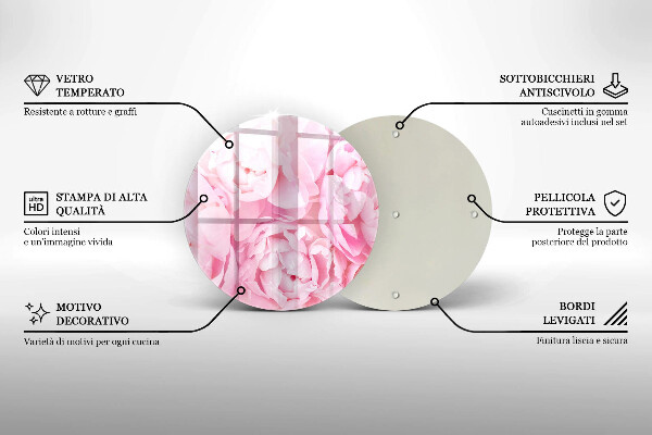 Tábua de corte Peônias delicadas