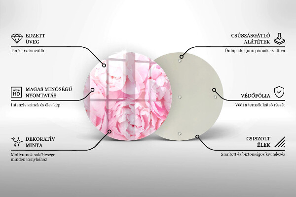 Tábua de corte Peônias delicadas