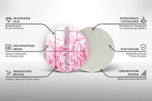 Tábua de corte Peônias delicadas