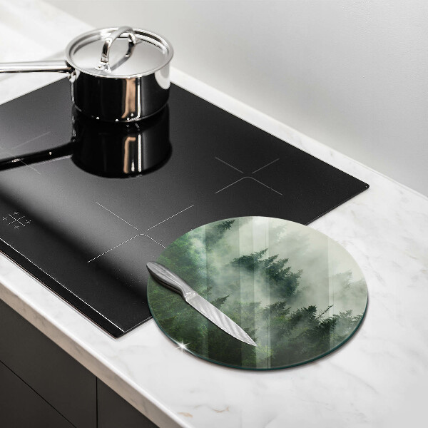 Tábua corte Paisagem de floresta enevoada