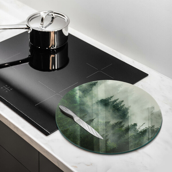 Tábua corte Paisagem de floresta enevoada