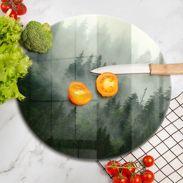 Tábua corte Paisagem de floresta enevoada