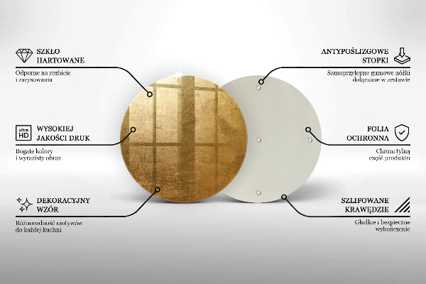 Tábua de corte de vidro Fundo de textura dourada