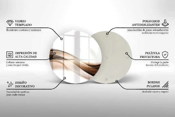 Tábua de cortar alimentos Linhas marrons abstratas
