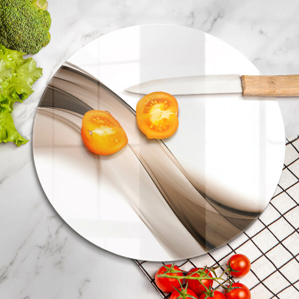 Tábua de cortar alimentos Linhas marrons abstratas