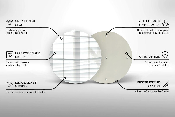 Tábua de vidro Estrutura moderna