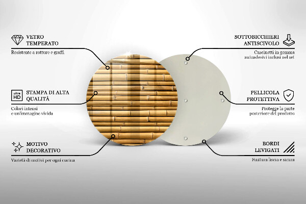 Tábua para corte Bambu boho natural