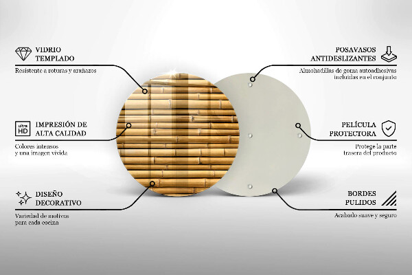 Tábua para corte Bambu boho natural