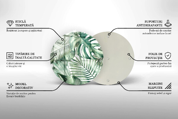 Tábua para cozinha Folhas pintadas