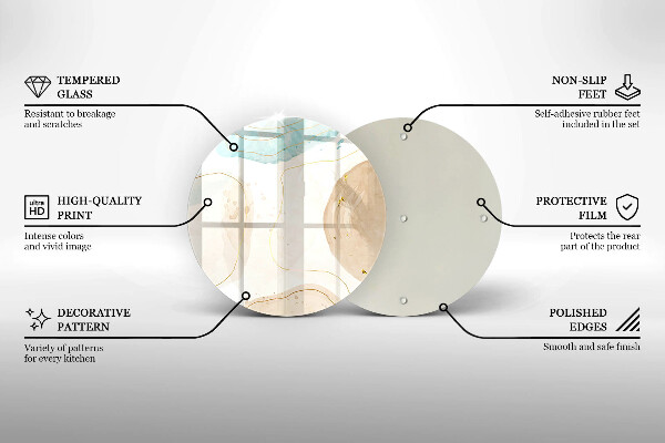 Tábua de cortar alimentos Bokeh boho e dourado