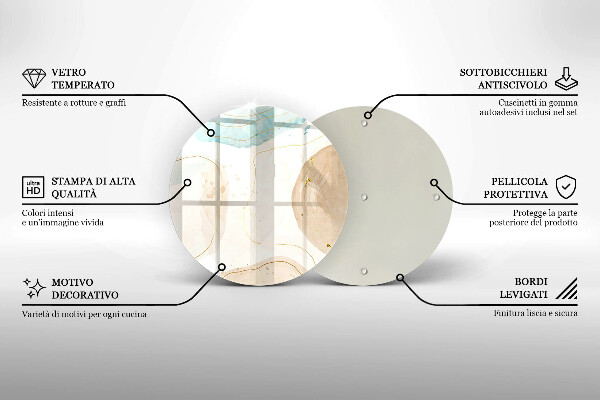 Tábua de cortar alimentos Bokeh boho e dourado