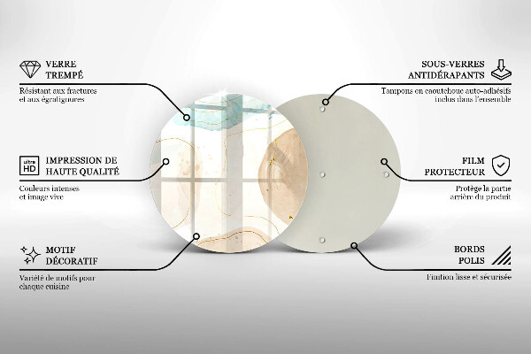 Tábua de cortar alimentos Bokeh boho e dourado
