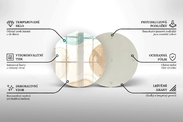 Tábua de cortar alimentos Bokeh boho e dourado
