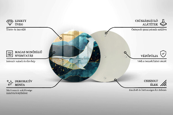 Tábua corte Baleia abstrata