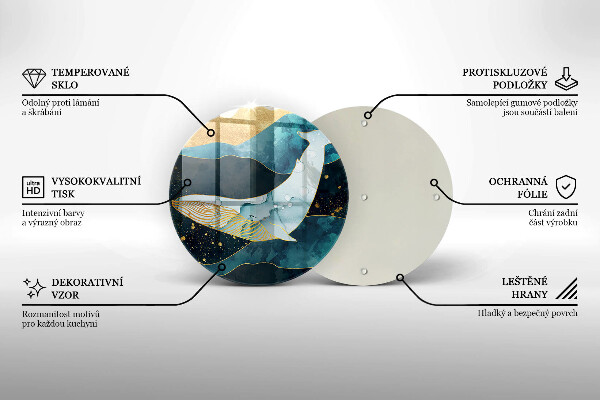 Tábua corte Baleia abstrata