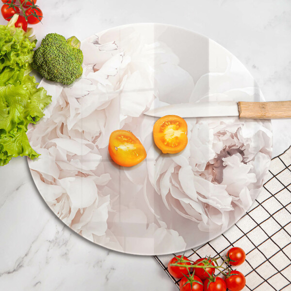 Tábua de vidro Peônias pastéis