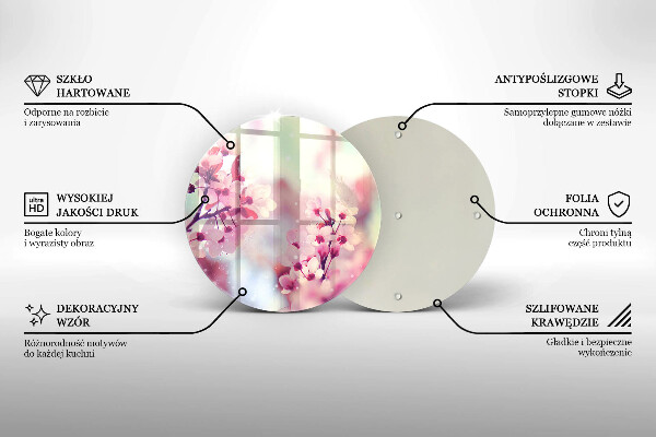Tábua de corte Flores rosas da primavera