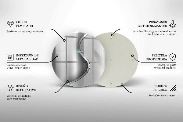 Tábua corte Metal prateado abstrato