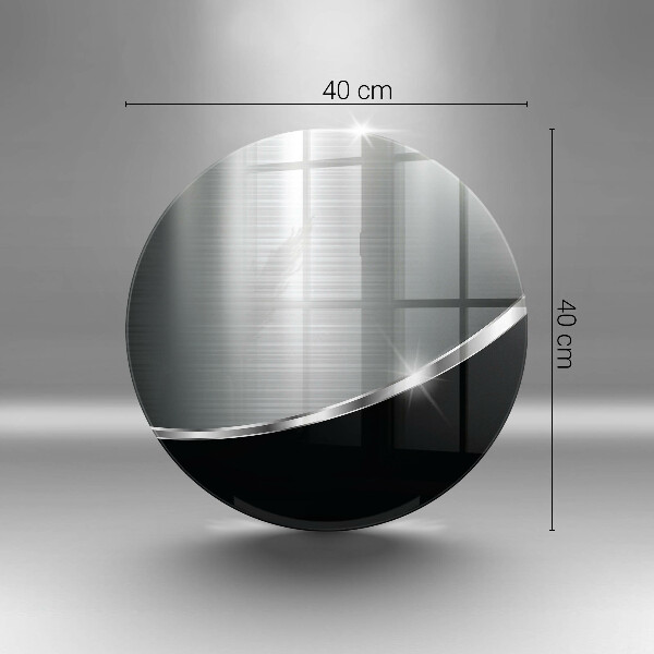 Tábua de vidro Abstração com metal